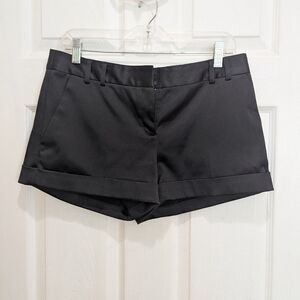 Express Black Satin Dress Shorts